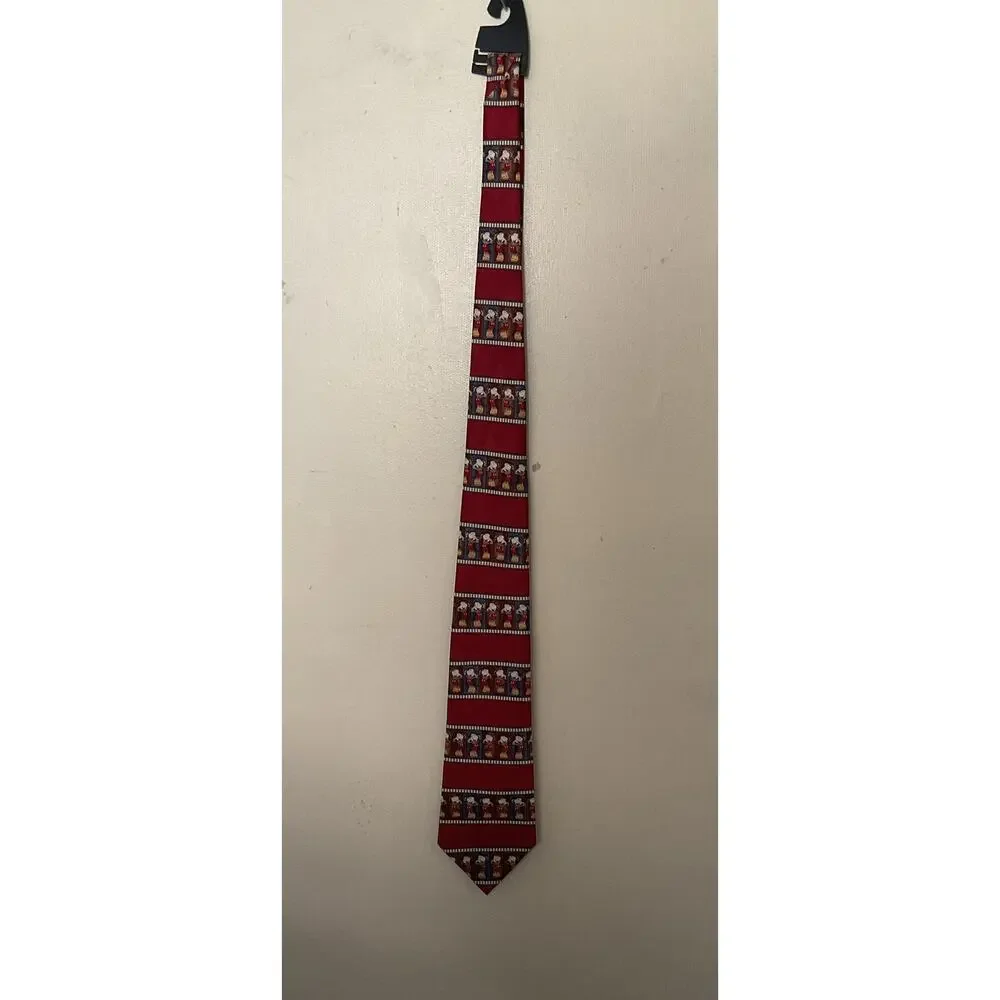Vintage Disney Mickey Mouse Necktie 90s Tie Red Film Strip Character